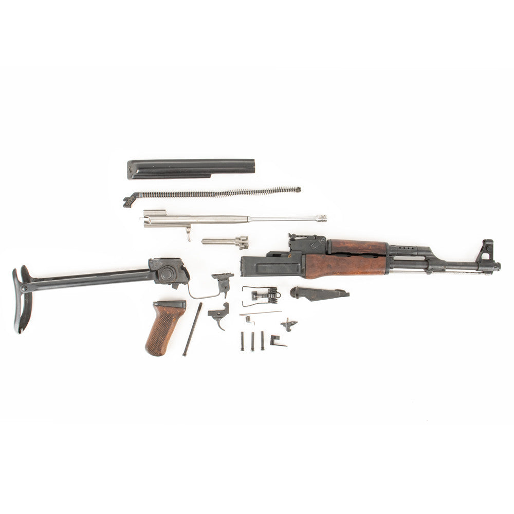 Polish Circle 11 KBK wz. 1960 Underfolder Stock Milled AK Parts Kit with Original Barrel & Non-Matching Numbers #19594