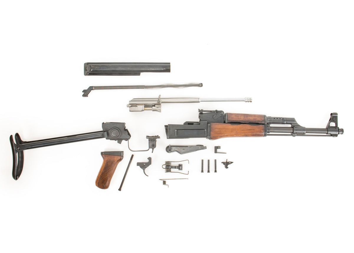 Polish Circle 11 KBK wz. 1960 Underfolder Stock Milled AK Parts Kit with Original Barrel & Matching Numbers #14387