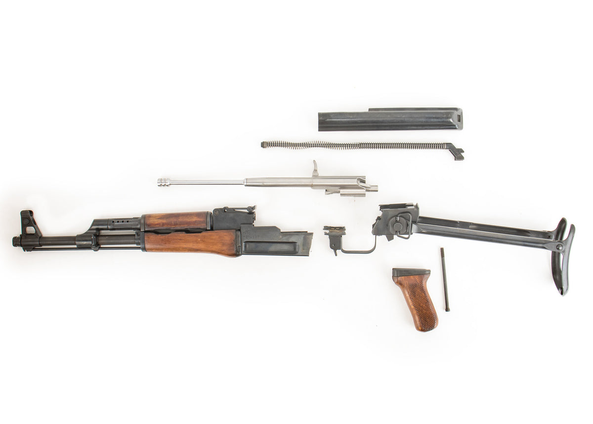 Polish Circle 11 KBK wz. 1960 Underfolder Stock Milled AK Parts Kit with Original Barrel & Matching Numbers #14387