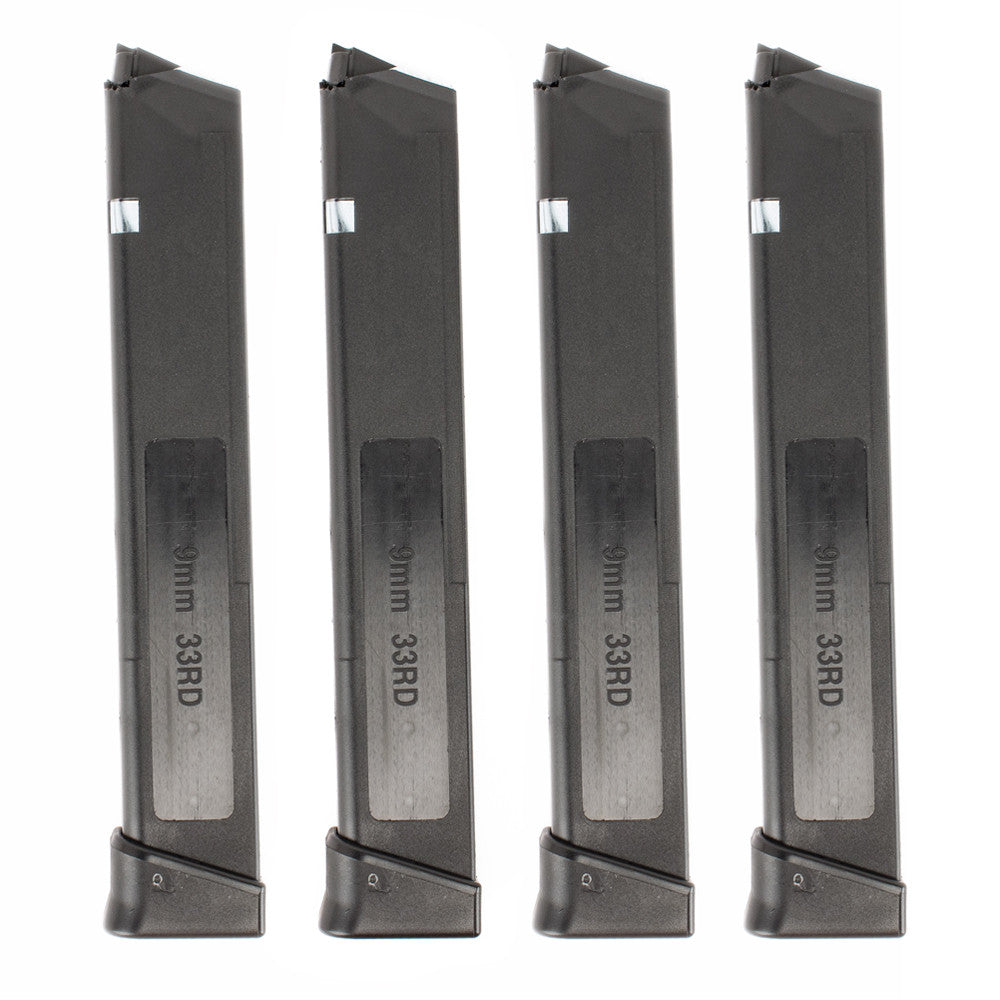 IMG Glock 17-19 & 26 9mm 33rd Detachable Polymer Magazine - 4 Pack