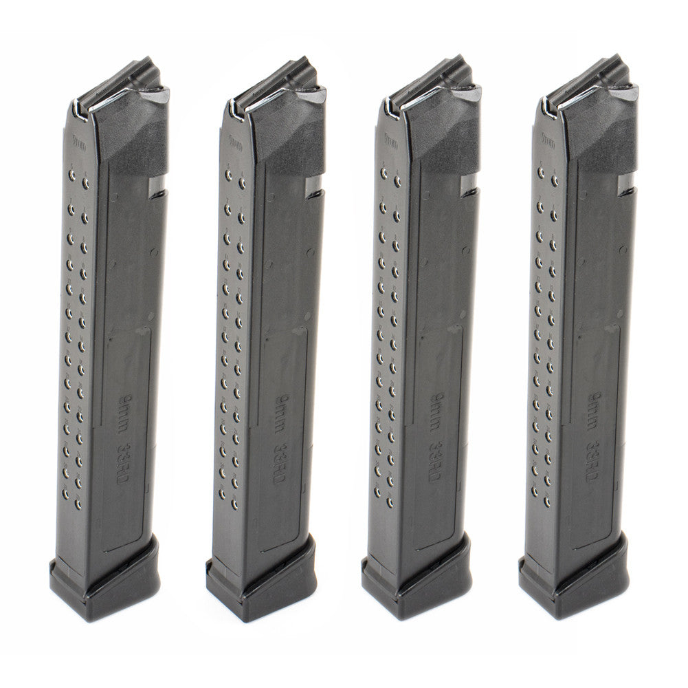 IMG Glock 17-19 & 26 9mm 33rd Detachable Polymer Magazine - 4 Pack