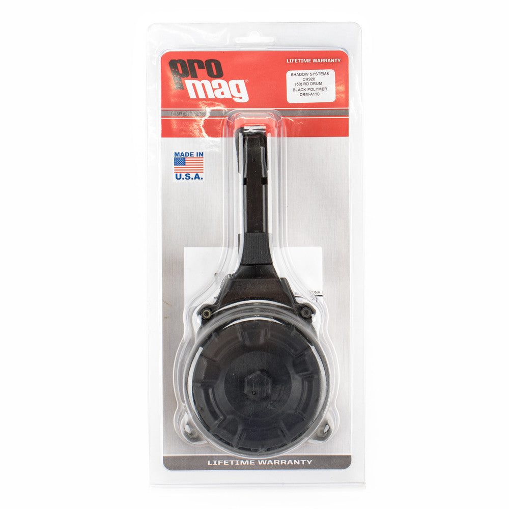 ProMag Shadow Systems CR920 9mm Black Polymer 50rd Drum