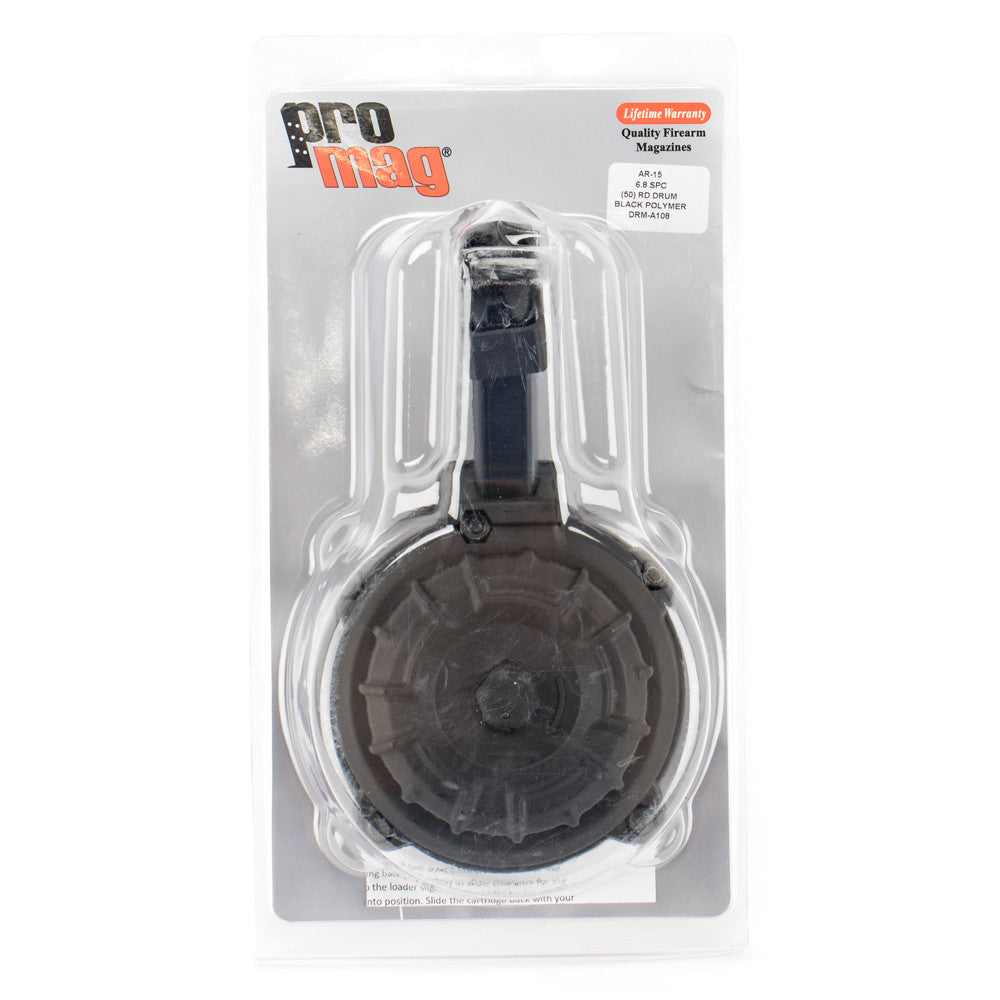 ProMag AR-15 6.8 SPC Black Polymer 50rd Drum