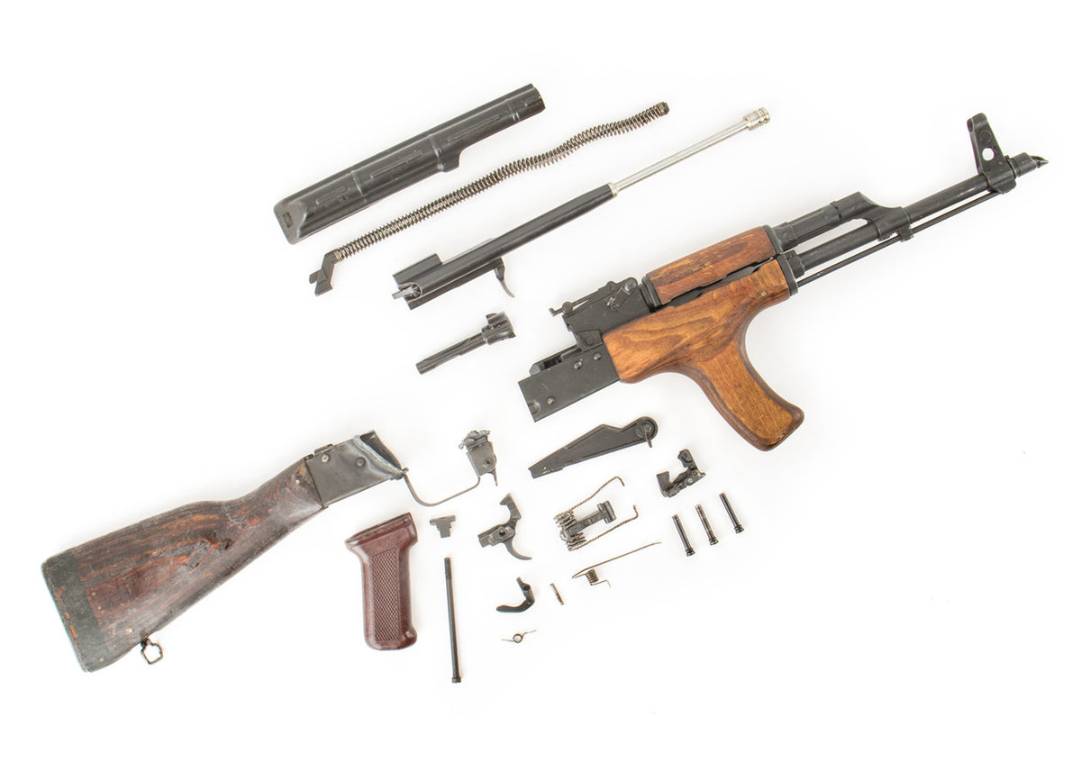 Romanian G AKM Parts Kit 7.62x39mm - DONG Handguard with Wooden Buttstock & Original Cugir Barrel - Very Good