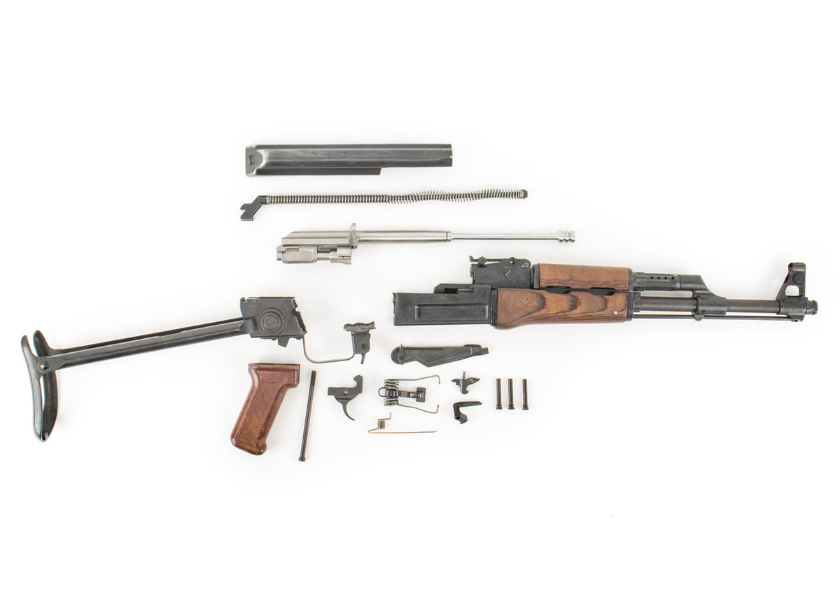 Polish Circle 11 KBK wz. 1960 Underfolder Stock Milled AK Parts Kit with Original Barrel & Non-Matching Numbers #01683