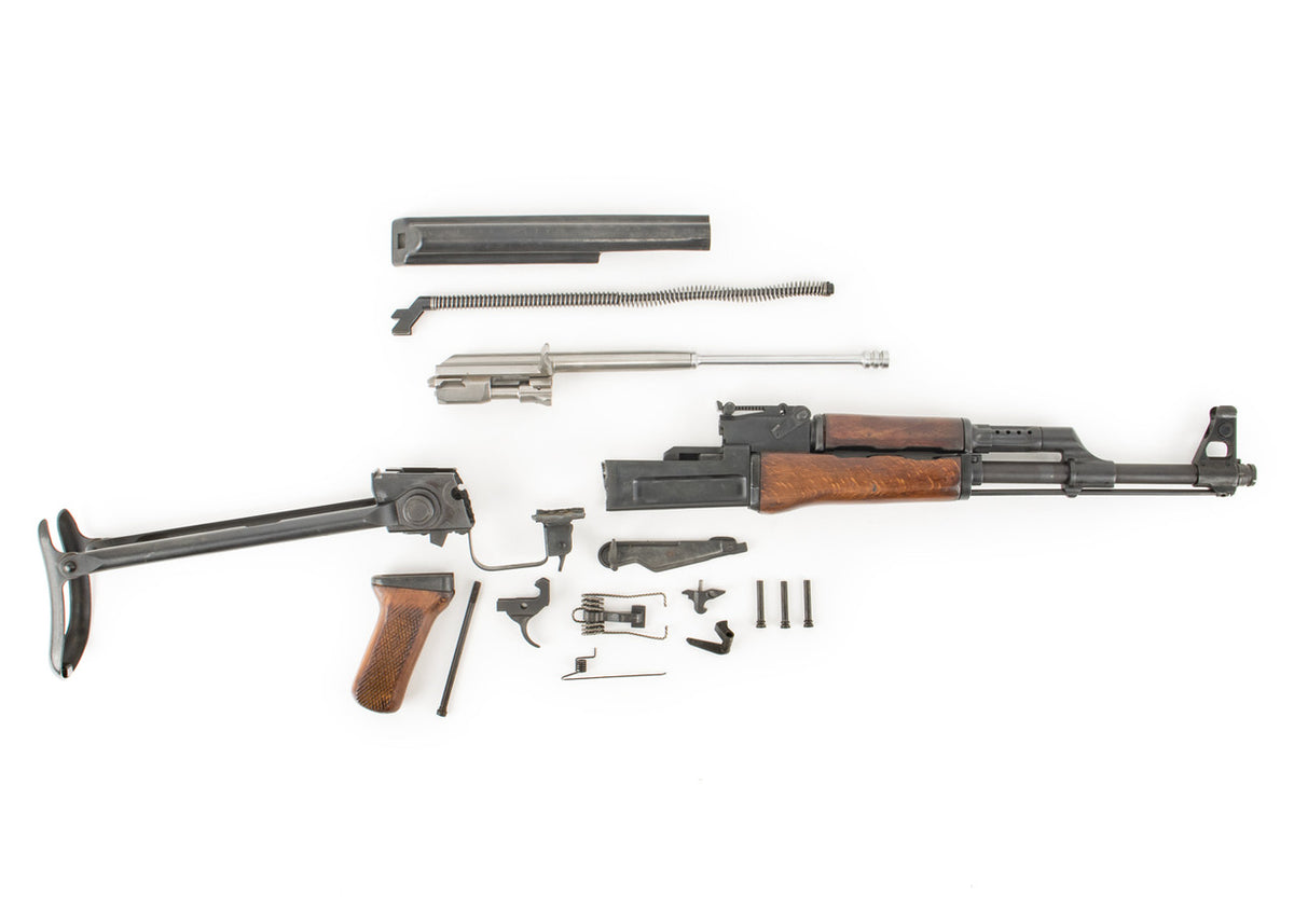 Polish Circle 11 KBK wz. 1960 Underfolder Stock Milled AK Parts Kit with Original Barrel & Matching Numbers #13224