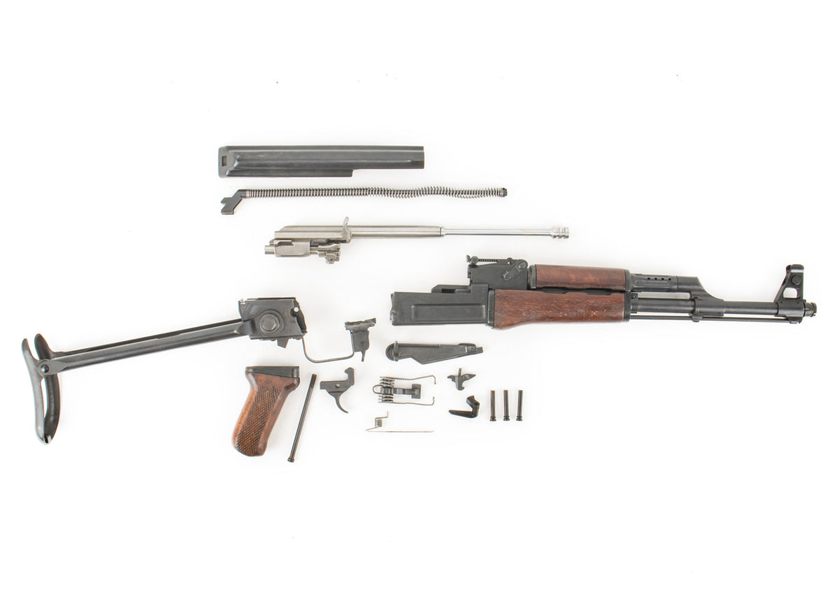 Polish Circle 11 KBK wz. 1962 Underfolder Stock Milled AK Parts Kit with Original Barrel & Matching Numbers #05154