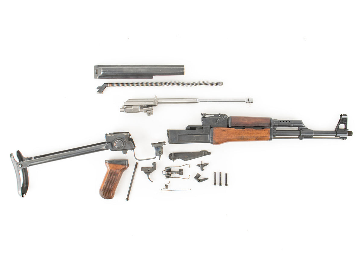 Polish Circle 11 KBK wz. 1961 Underfolder Stock Milled AK Parts Kit with Original Barrel & Matching Numbers #04831
