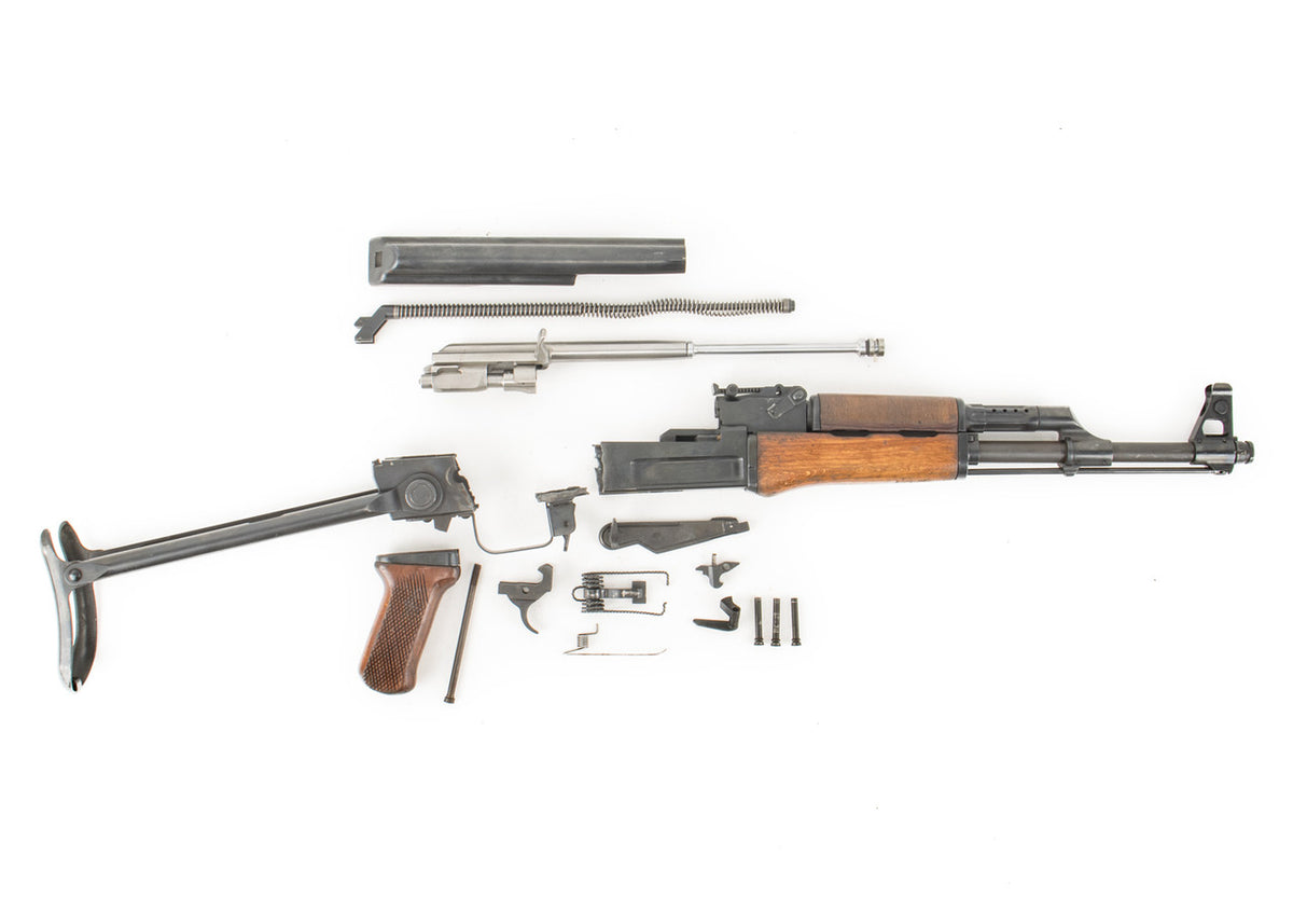 Polish Circle 11 KBK wz. 1960 Underfolder Stock Milled AK Parts Kit with Original Barrel & Matching Numbers #03942