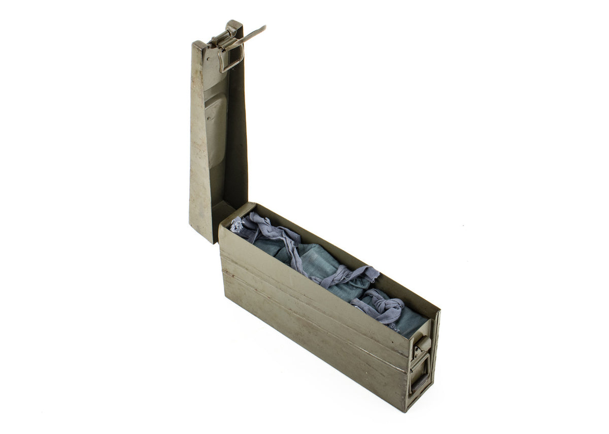 Turkish Surplus 8mm Mauser Ammo 180 Rounds - MG42 Ammo Can with 5rd Clips and Bandoliers