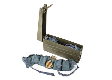 Turkish Surplus 8mm Mauser Ammo 180 Rounds - MG42 Ammo Can with 5rd Clips and Bandoliers