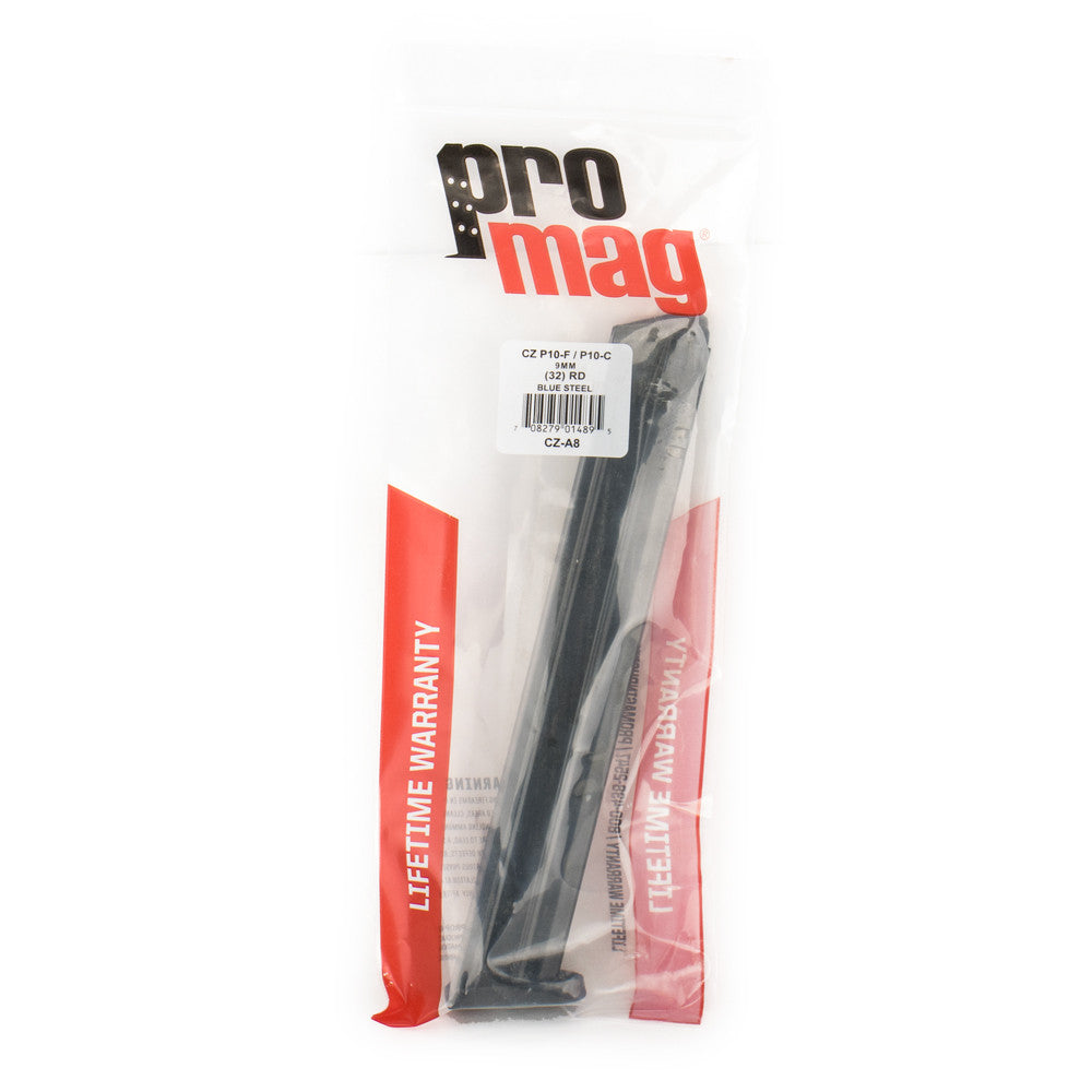 ProMag CZ P10-F And P10-C 9mm Luger Magazine 32rd Blued Steel