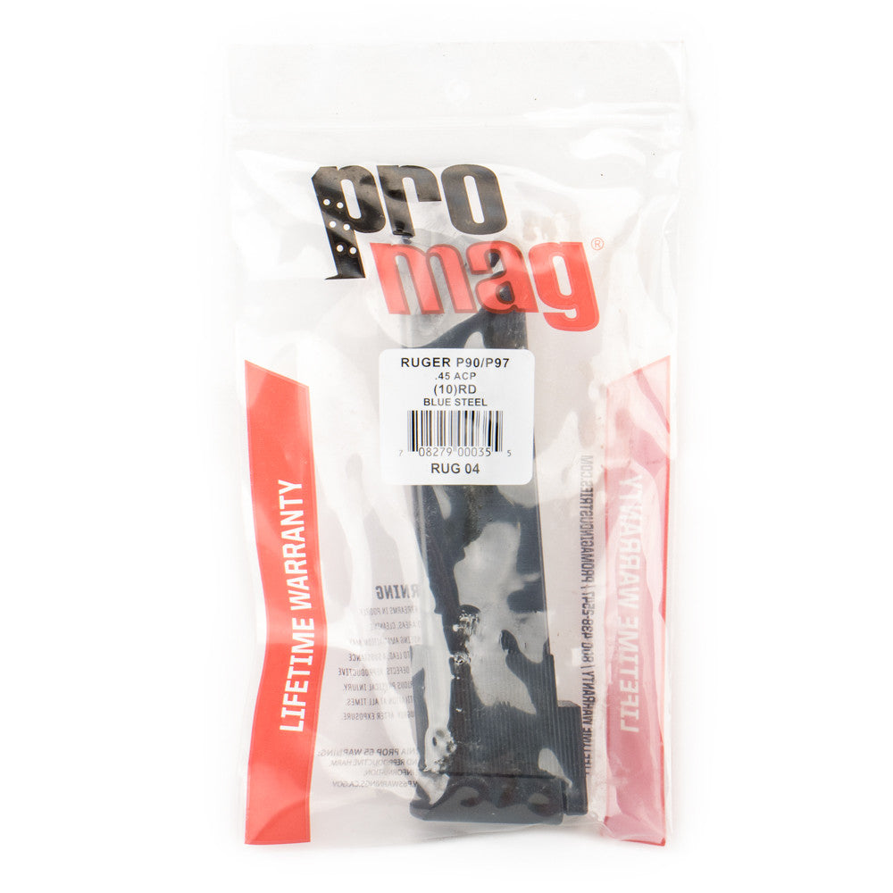ProMag .45 ACP 10rd Ruger  P90, P97 Black Oxide Magazine