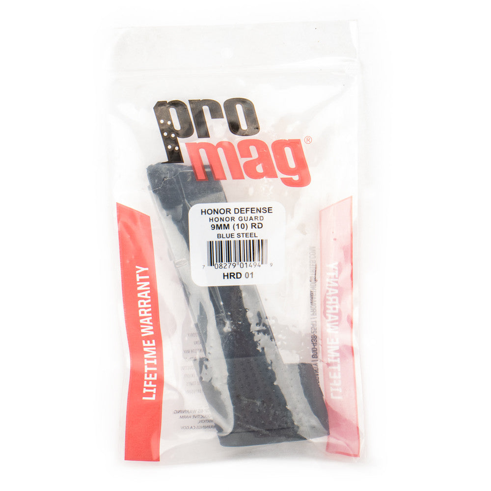 ProMag Honor Defense Honor Guard 9mm Luger Magazine 10rd Blued Steel