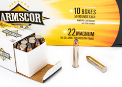 Armscor USA 22WMR 40gr Jacketed Hollow Point 2,000 round case