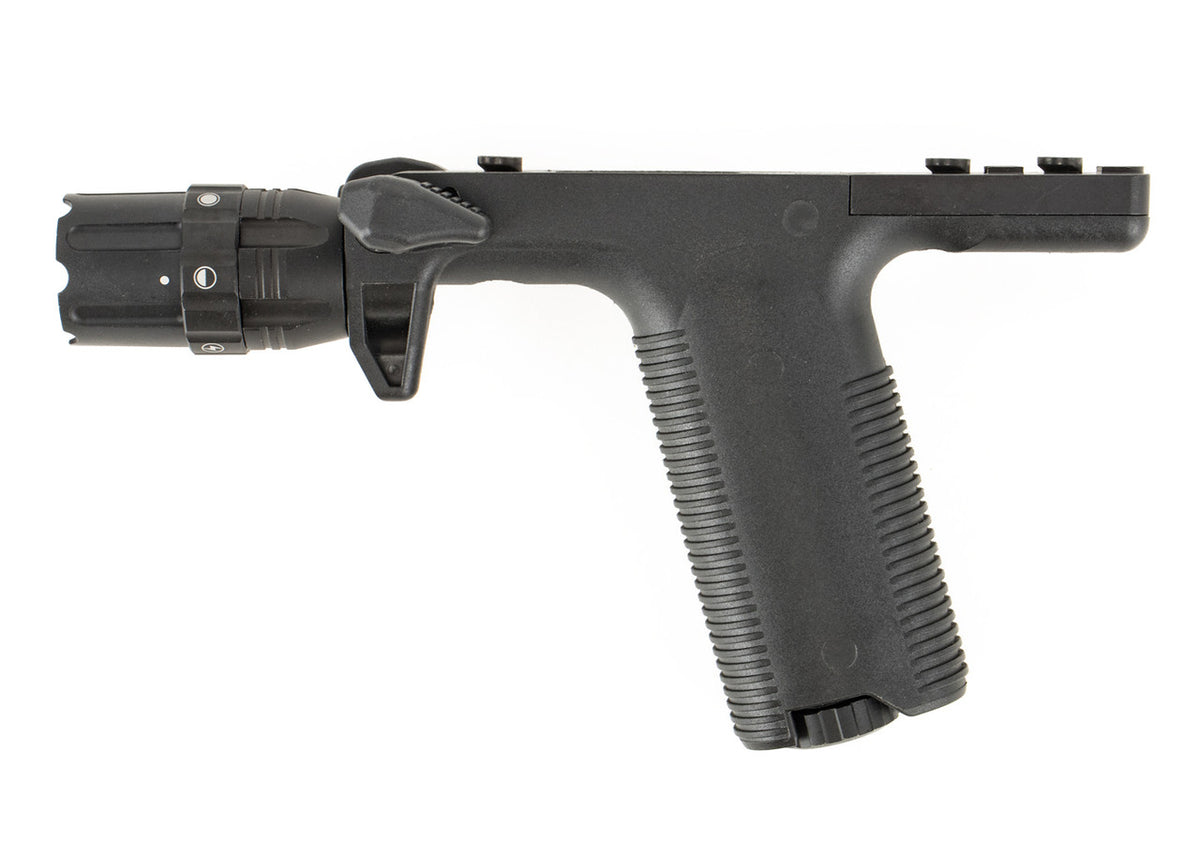 NcStar VISM Vertical Grip with Strobe Flashlight 250 Lumens LED 2 CR123A KeyMod Black