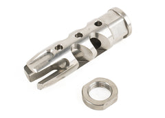 Fostech Strake Brake for .223/5.56 AR-15 Rifles - 1/2X28 Thread Pitch - Stainless Steel Finish