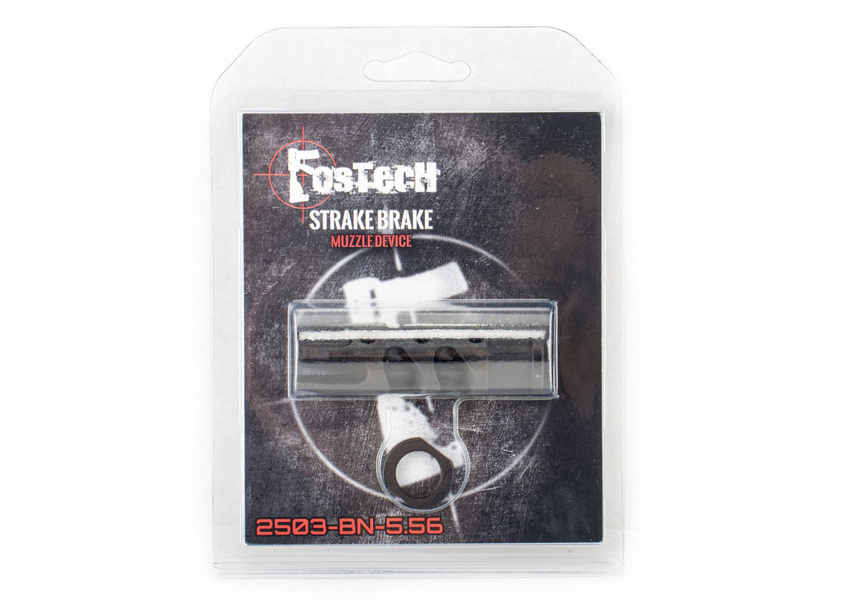 Fostech Strake Brake for .223/5.56 AR-15 Rifles - 1/2X28 Thread Pitch - Black Nitride Finish - 2503-BN-5.56
