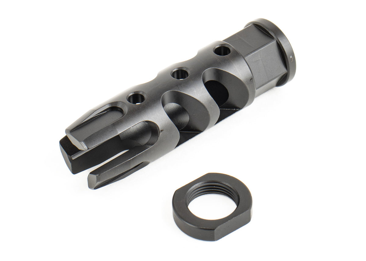 Fostech Strake Brake for .223/5.56 AR-15 Rifles - 1/2X28 Thread Pitch - Black Nitride Finish - 2503-BN-5.56