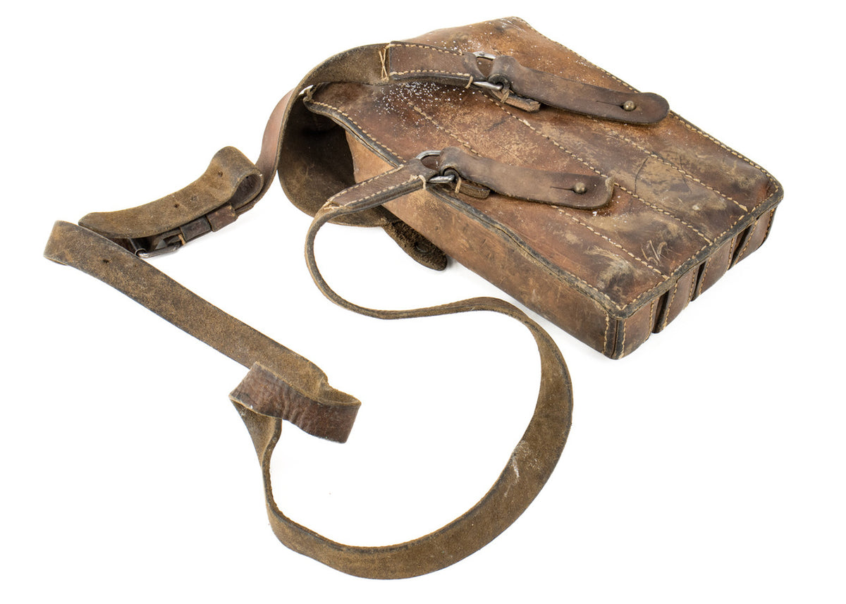 Yugoslavian M56 4-Cell Leather Magazine Pouch - Surplus