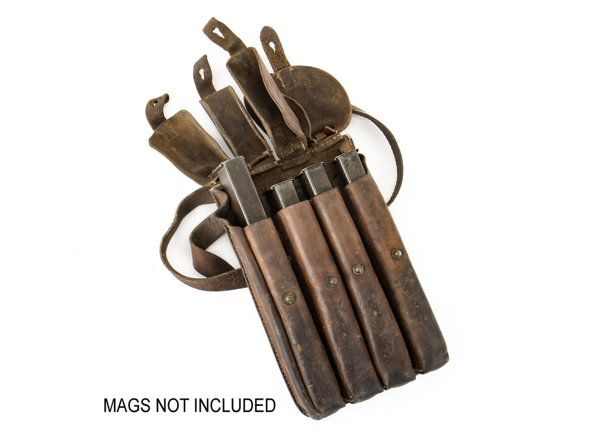 Yugoslavian M56 4-Cell Leather Magazine Pouch - Surplus