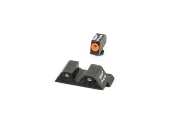 Trijicon HD Night Sights Fits Glock 17/17L/19/22-28/31-35/37-39 Tritium/Paint Green w/Orange Outline Front Tritium/Paint Green w/Black Outline Rear Black