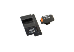 Trijicon HD Night Sights Fits Glock 17/17L/19/22-28/31-35/37-39 Tritium/Paint Green w/Orange Outline Front Tritium/Paint Green w/Black Outline Rear Black