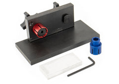 AK Trunnion Rivet Hole Drilling Fixture - Red & Blue