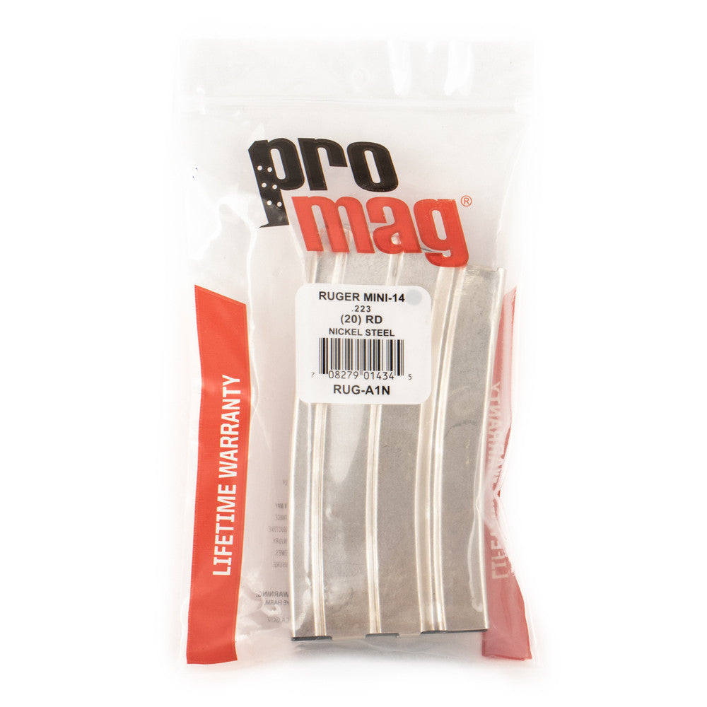 ProMag Ruger Mini-14 223 20rd Magazine - Nickel