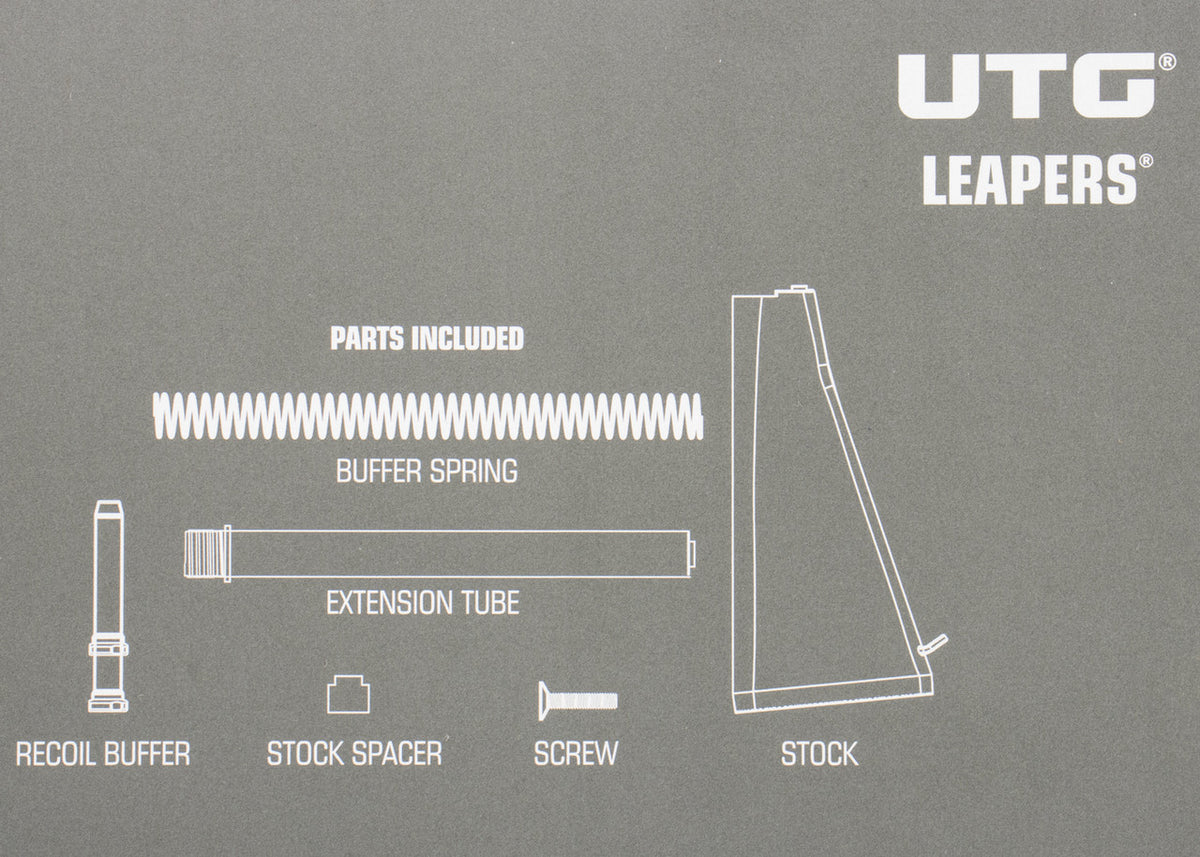 UTG RB-T469B AR15 Rifle A2 Fixed Stock Polymer Black - RB-T308FB