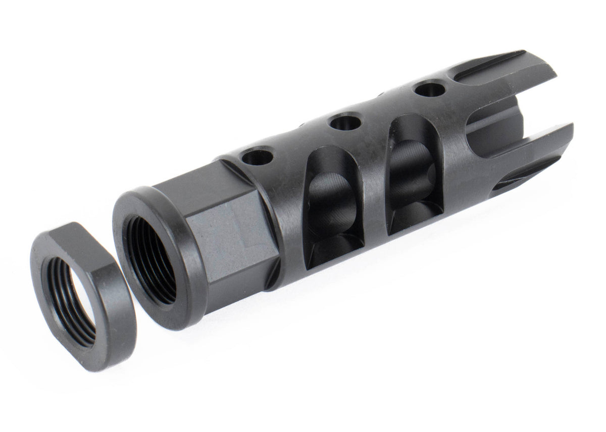 Fostech Strake Brake for .223/5.56 AR-15 Rifles - 1/2X28 Thread Pitch - Black Nitride Finish - 2503-BN-5.56