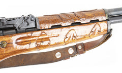 SKS Yugo M59/66 Rifle - Sporterized Sights - Good Condition - Trench Art Floral Rabbit