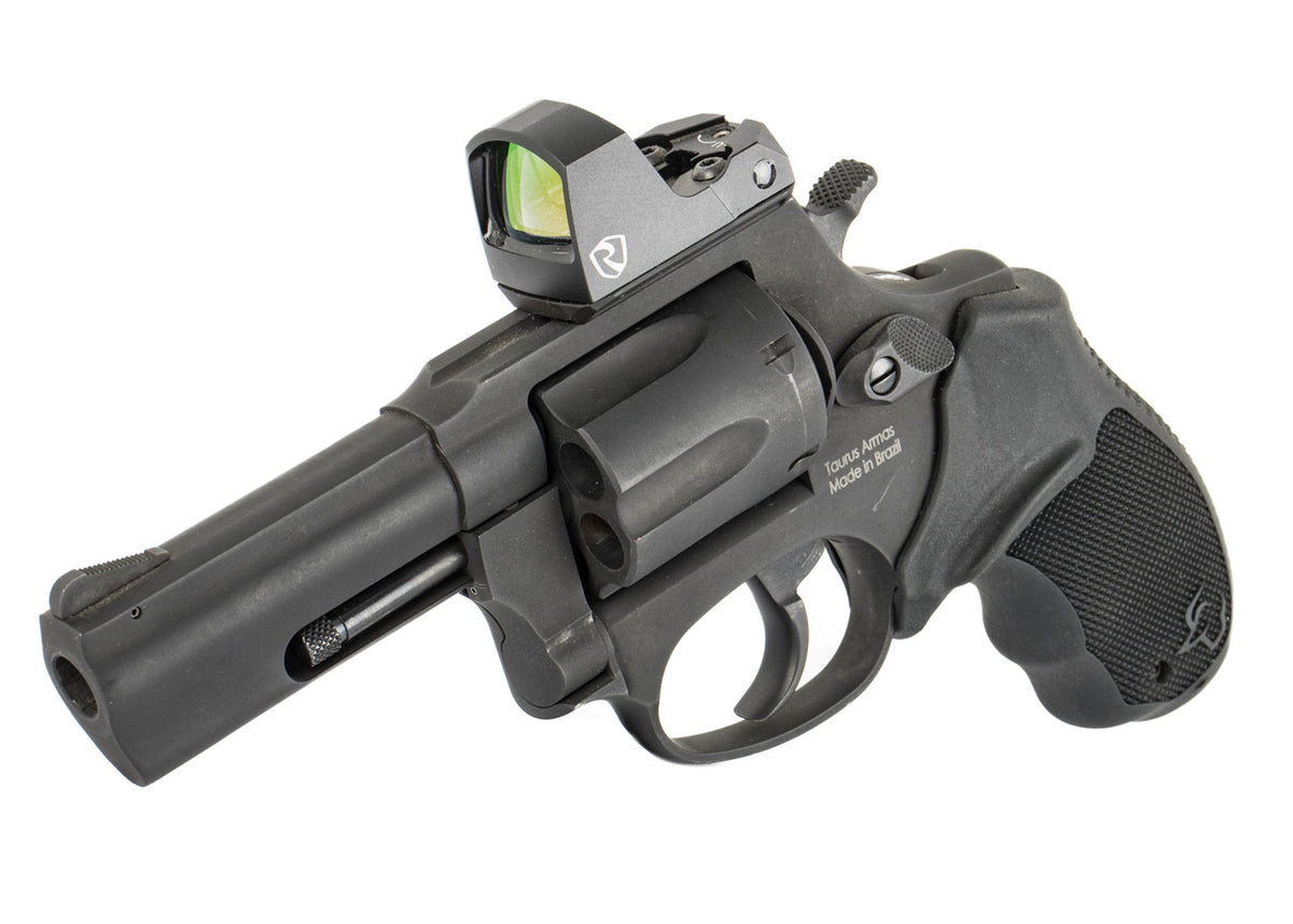 Taurus 856 T.O.R.O. 38 Special +P 6 Shot 3" Matte Black Stainless Steel Barrel Cylinder & Frame Black Rubber Grip Riton Red Dot