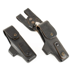 Sig P225/P6 Leather Swivel Holster with Spare Holster for Conventional Belt - Used