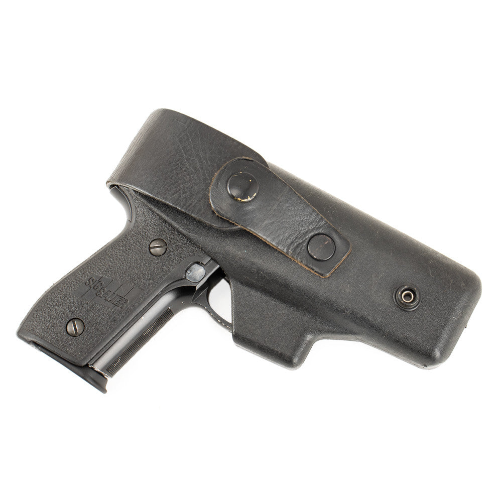 Sig P225/P6 Leather Swivel Holster with Spare Holster for Conventional Belt - Used