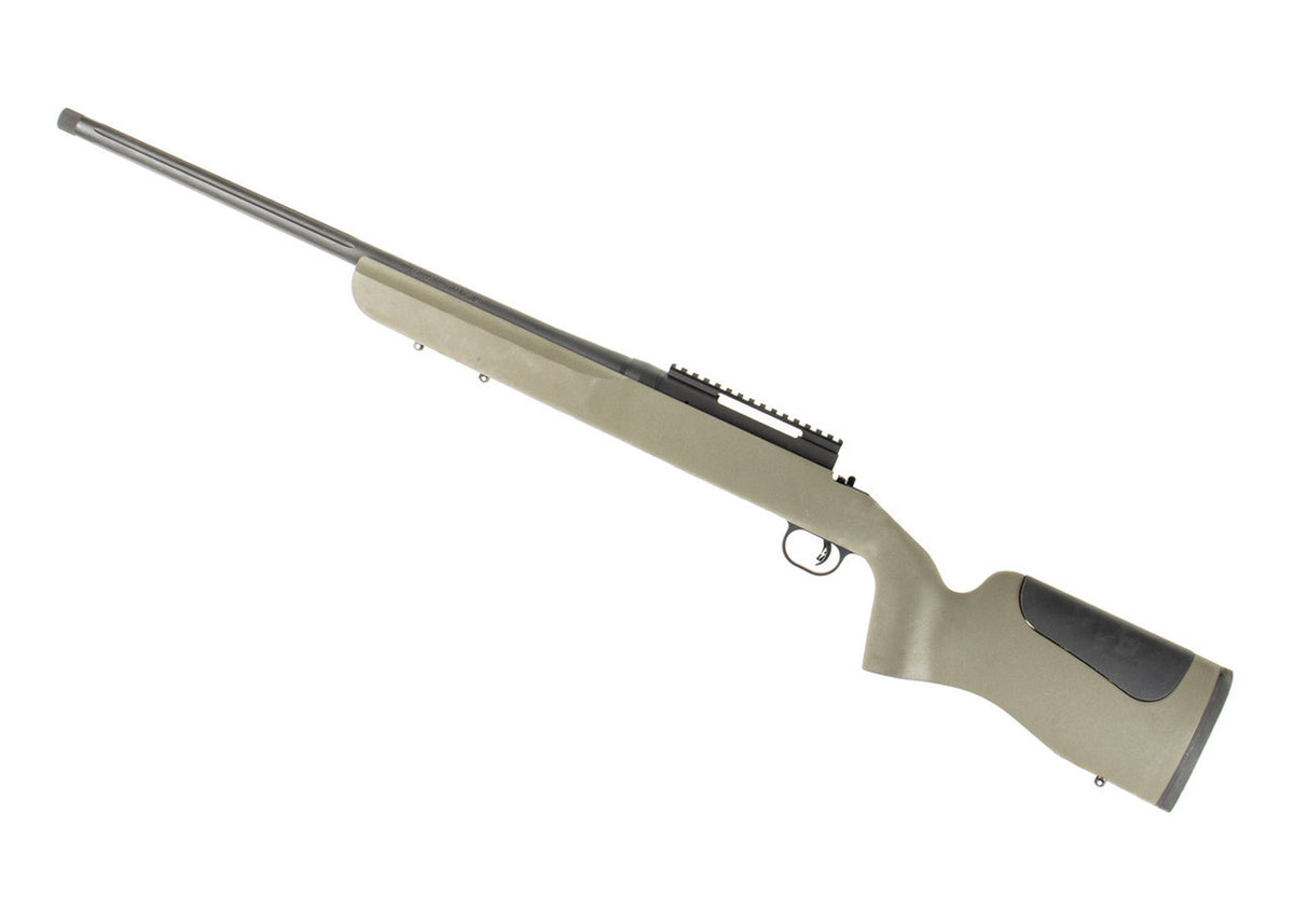 Mossberg MVP LR 6.5 Creedmoor 10+1 22" Fluted Threaded Barrel, Blued Steel Receiver, OD Green Adjustable Benchrest Stock