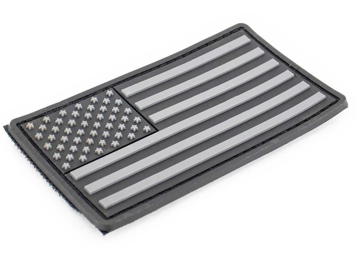 USA Flag Patch Black and Gray