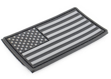 USA Flag Patch Black and Gray
