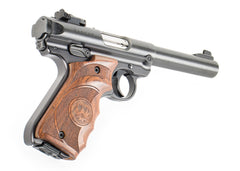 Ruger Mark IV Target 22 LR 10+1 5.50" Stainless Bull Barrel Blued Steel Drilled & Tapped Receiver Target Laminate w/Finger Groove Grip Right Hand