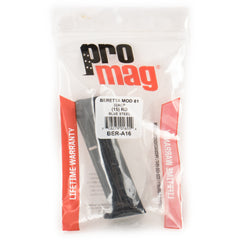 ProMag Beretta Mod 81 32 ACP 15rd Magazine - Blued Steel