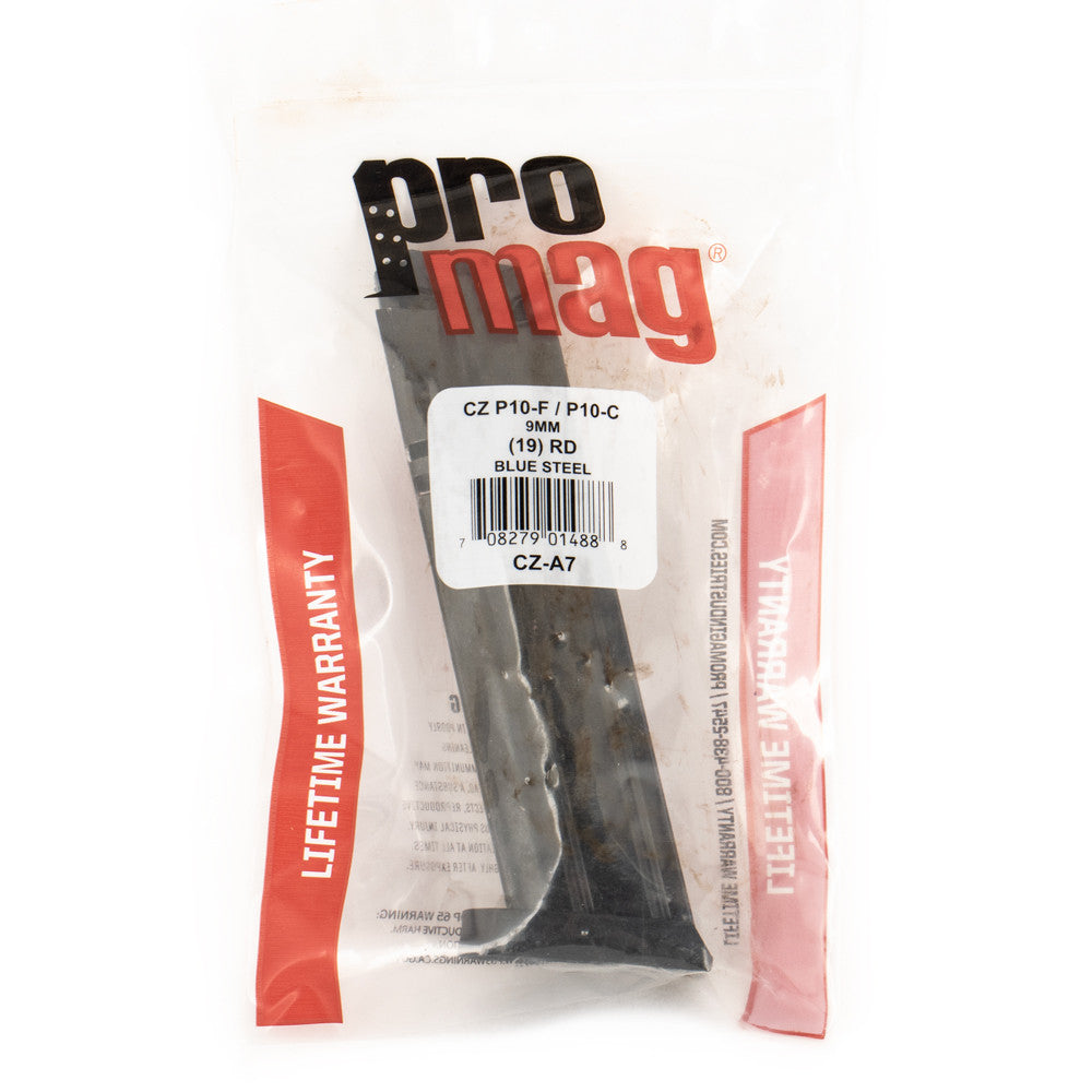 ProMag CZ P10-F And P10-C 9mm Luger Magazine 19rd Blued Steel