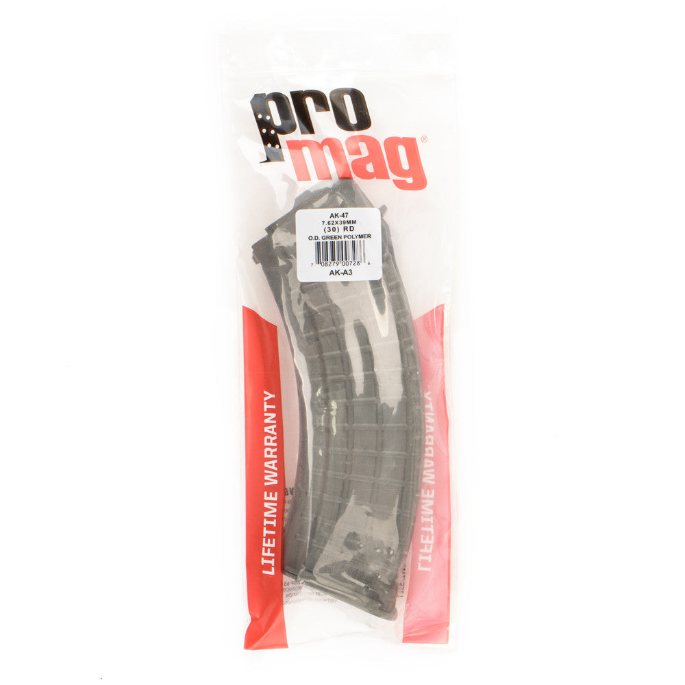 PROMAG AK-47 7.62x39 30rd OD Green Polymer Magazine