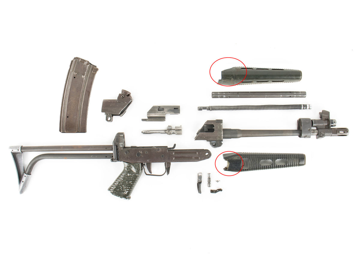 SIG 543 Folding Stock Carbine Parts Kit 5.56x45mm with Intact Barrel - Handguards Broken/Missing - Lebanese Contract
