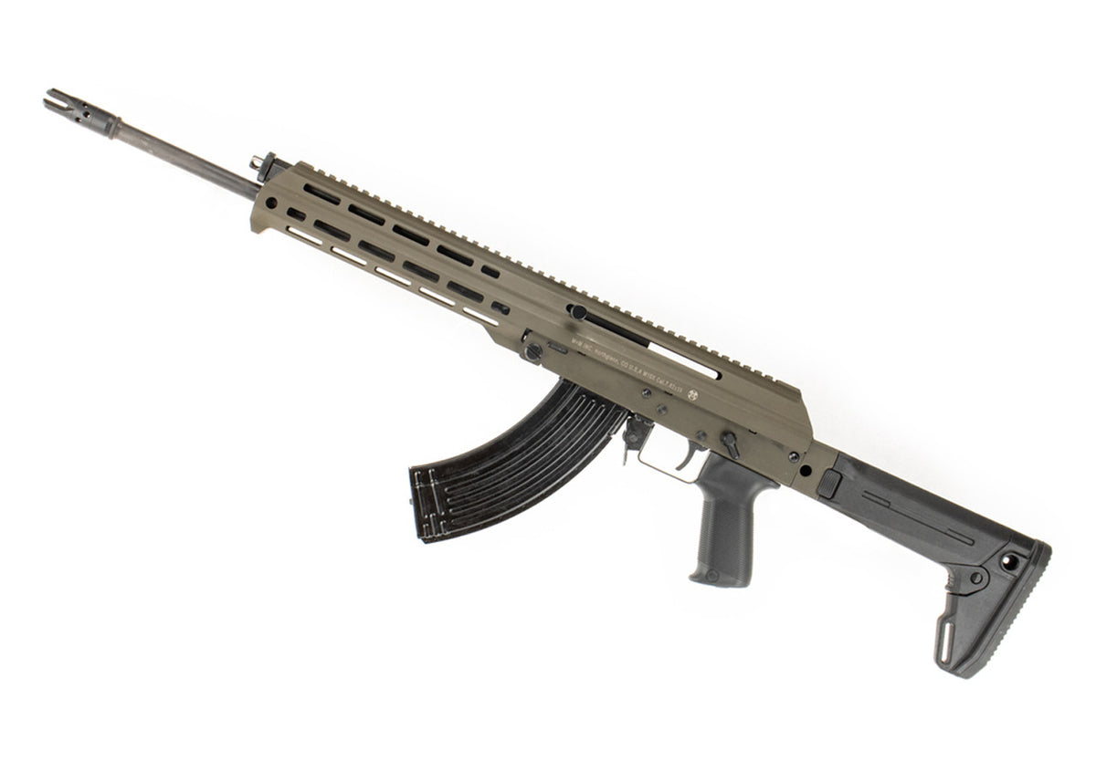 M+M M10X-M Long Stroke Gas Piston 7.62x39 AK-47 Milled Rifle - OD Green