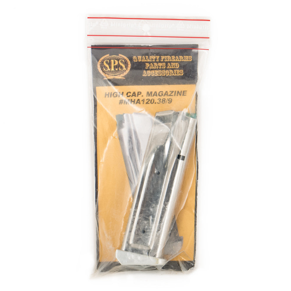SPS Pantera .38 Super 9mm Luger 20rd Silver Magazine