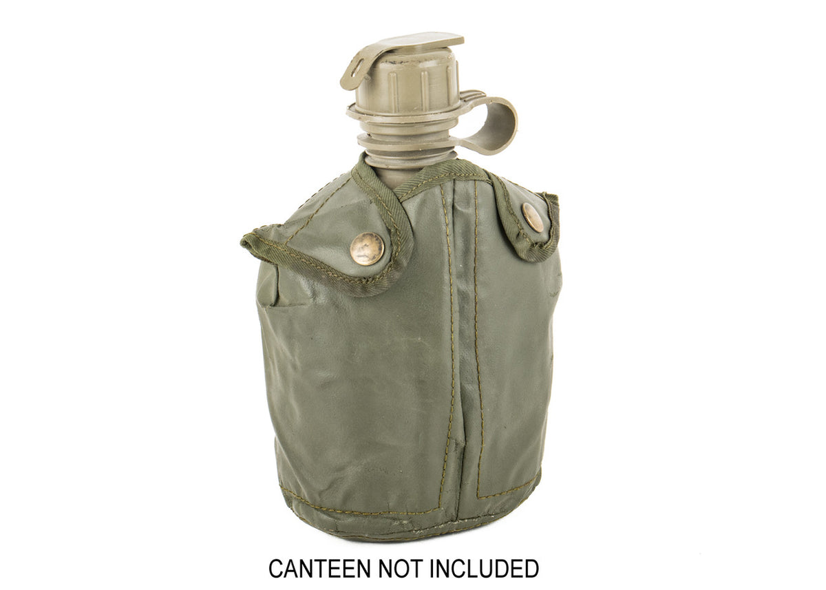 Belgium OD Vinyl 1 QT Canteen Pouch - Surplus