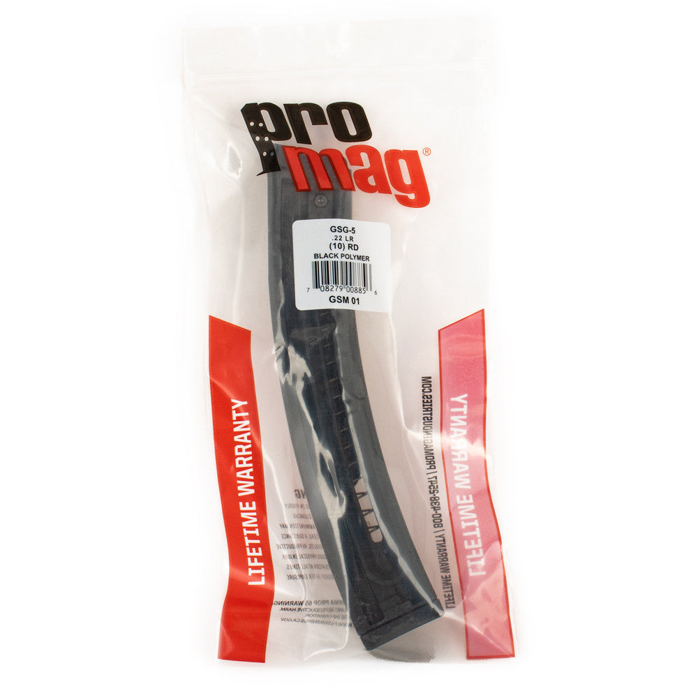 PROMAG .22 LR 10RD GSG-5 BLACK POLYMER MAGAZINE
