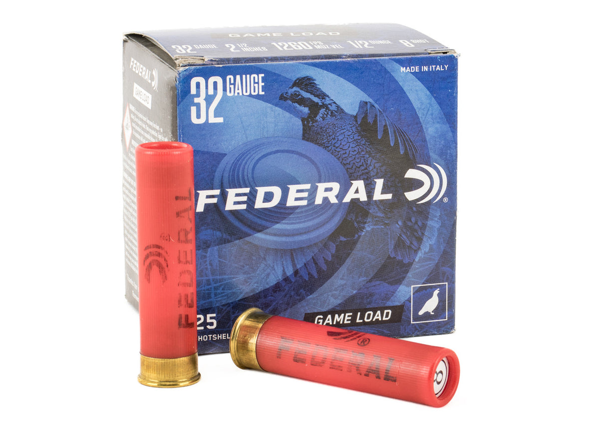 Federal Game Load 32 Gauge 2.50" 1/2 oz 8 Shot 25rd Box