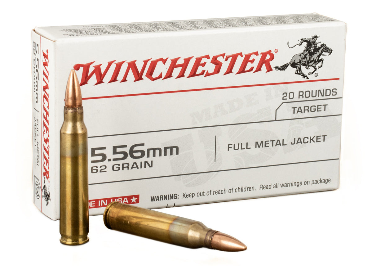 Winchester Ammo USA 5.56x45mm NATO 62 gr Full Metal Jacket (FMJ) 20rds