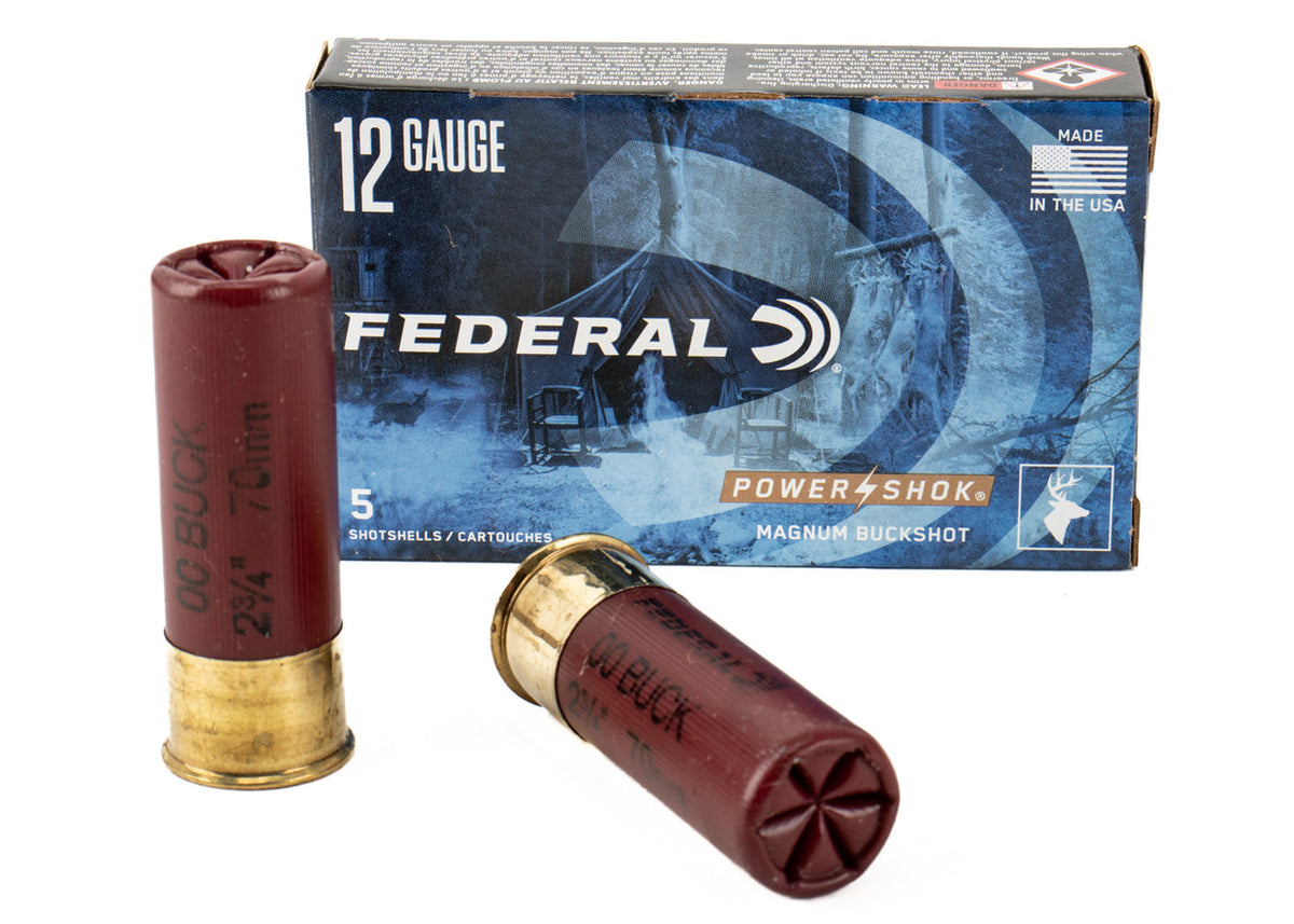 FEDERAL F13000 POWER-SHOK BUCKSHOT 12 GA FEDE F130 00 250 Rounds